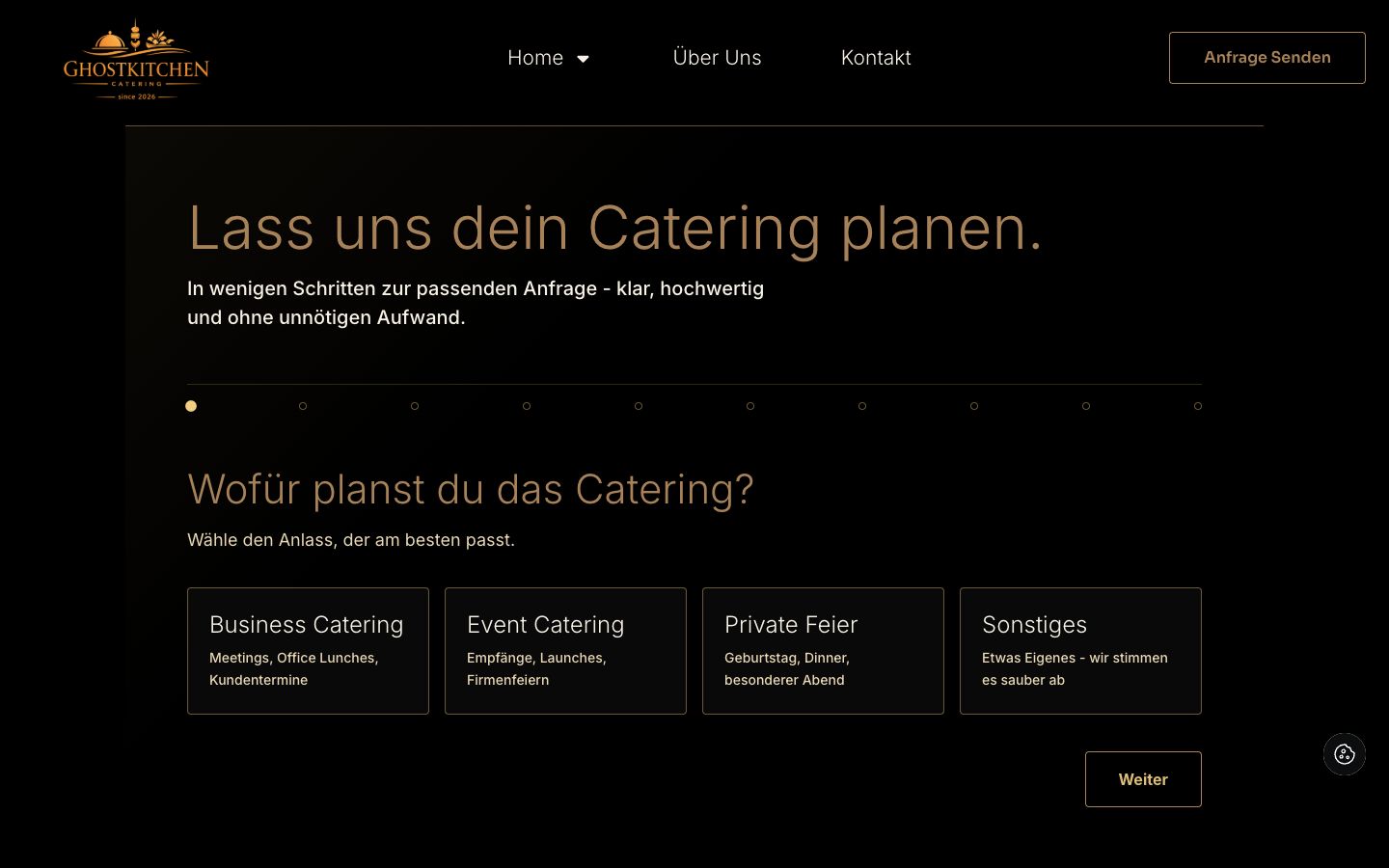 Ghost Kitchen automatisierte Catering-Buchung