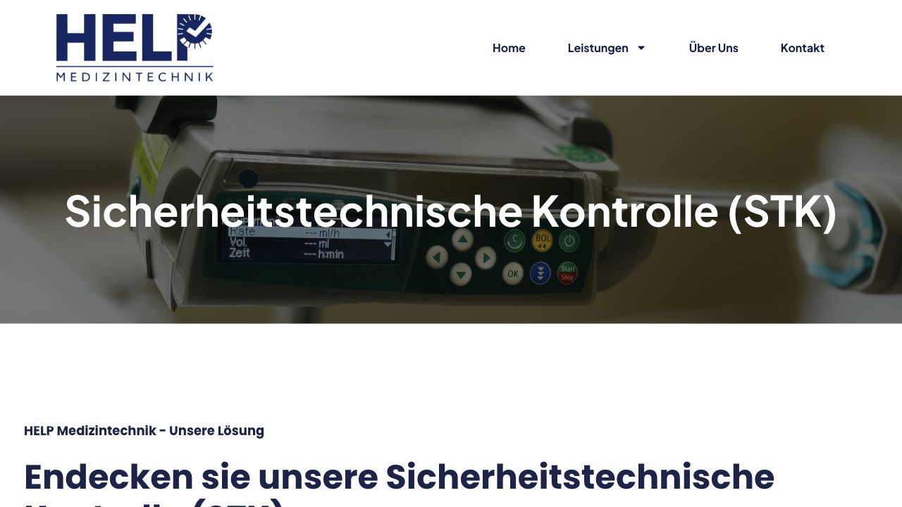 HELP Medizintechnik Fachseite zur Sicherheitstechnischen Kontrolle