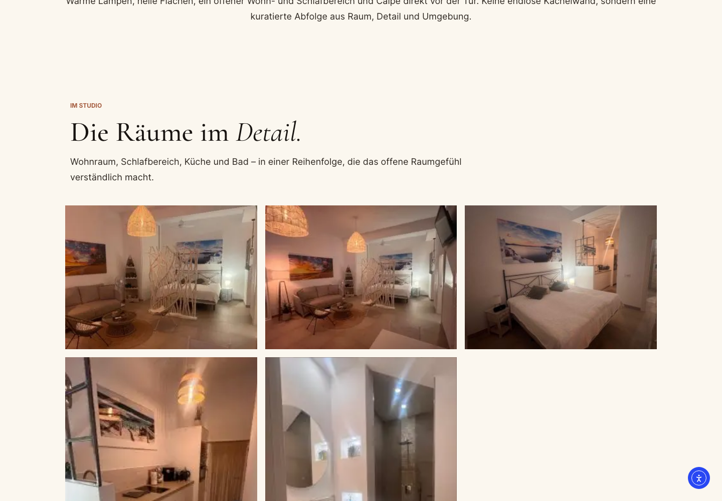 Studio Calpe Galerie mit kuratierter Raumfolge