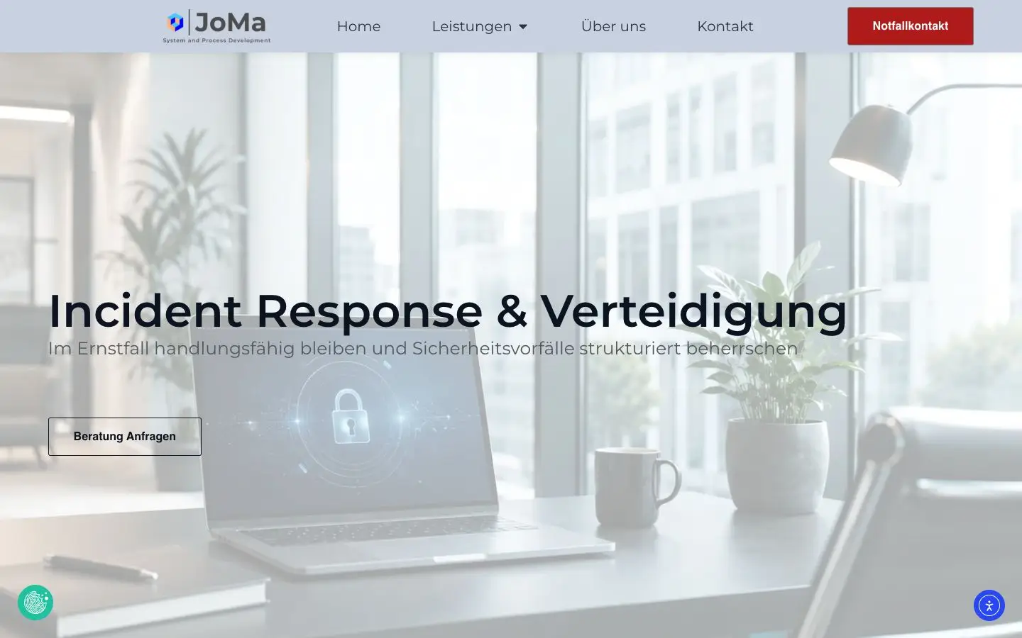 JoMA Leistungsseite für Incident Response und Cyber Defense