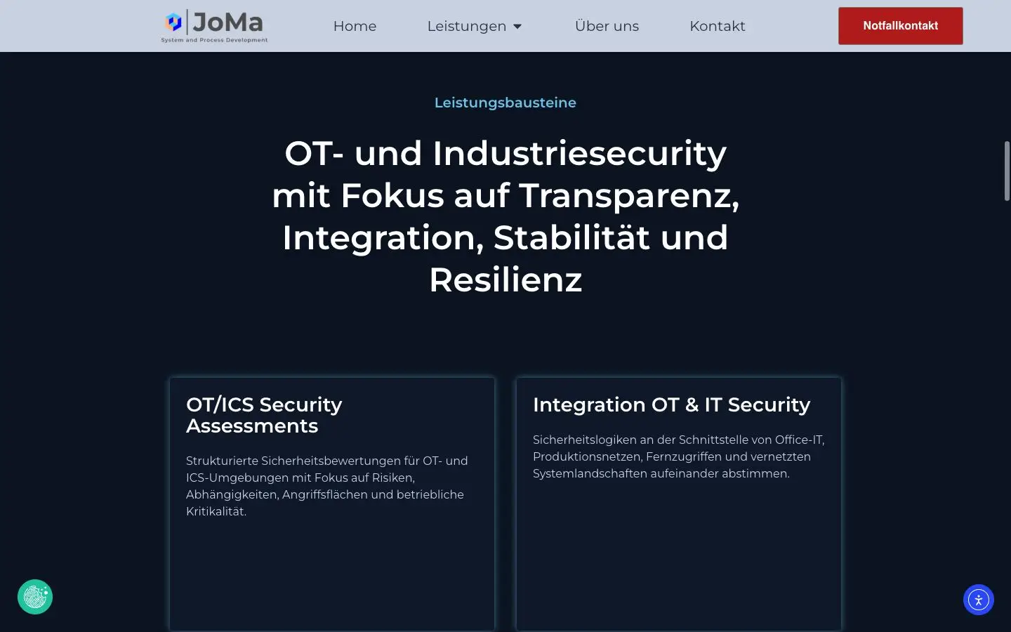 JoMA Leistungsbausteine für OT- und Industrie-Sicherheit